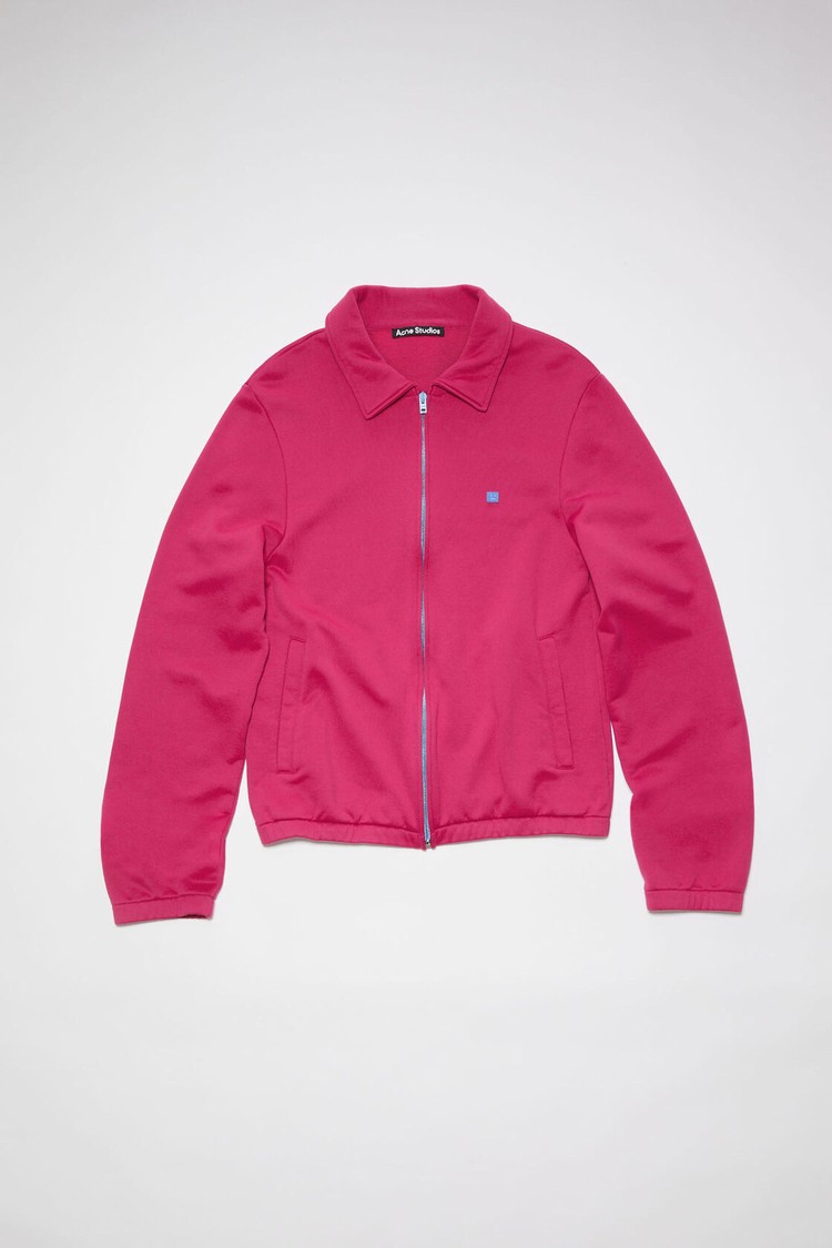 Fuchsia / Pink Acne Studios Tech Jersey Zippered Women's Sweatshirts | OMYA-14927