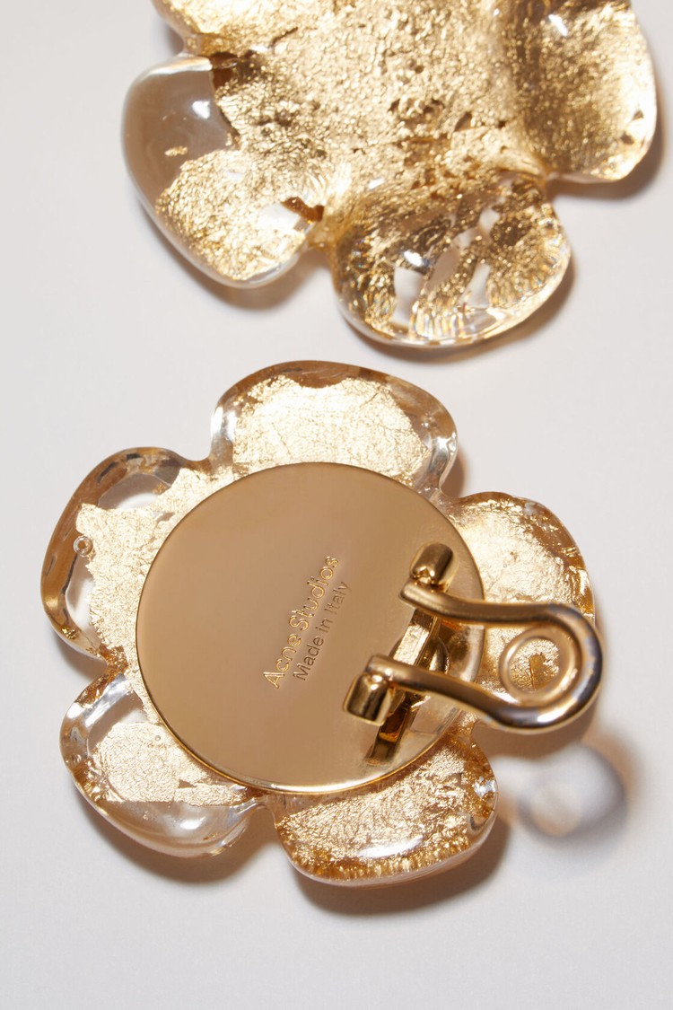 Gold Acne Studios Flower Earrings Jewellery | NHPW-39260