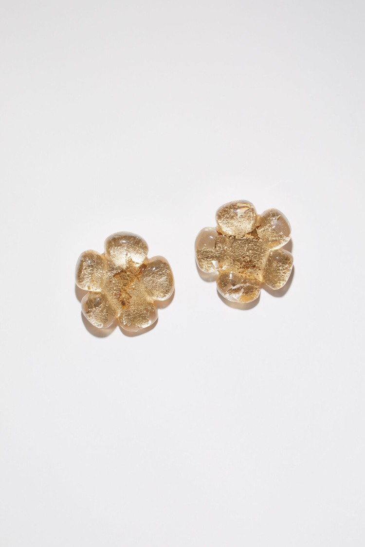 Gold Acne Studios Flower Earrings Jewellery | NHPW-39260