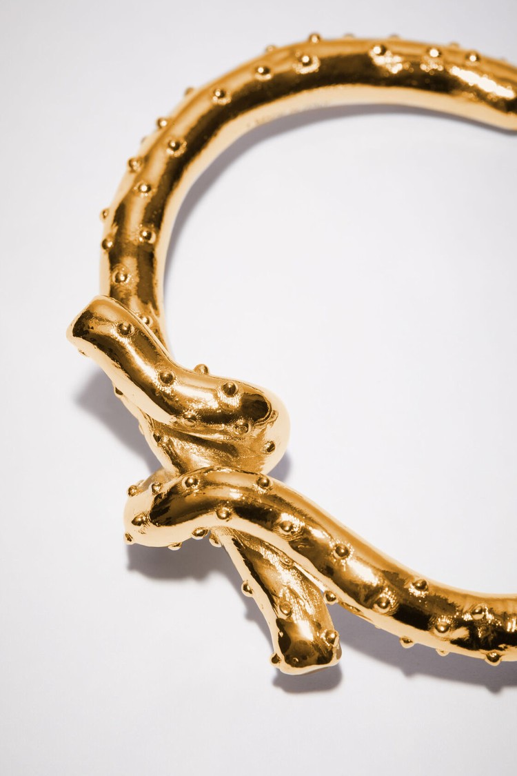 Gold Acne Studios Knot Cuff Bracelet Jewellery | TMGE-84305