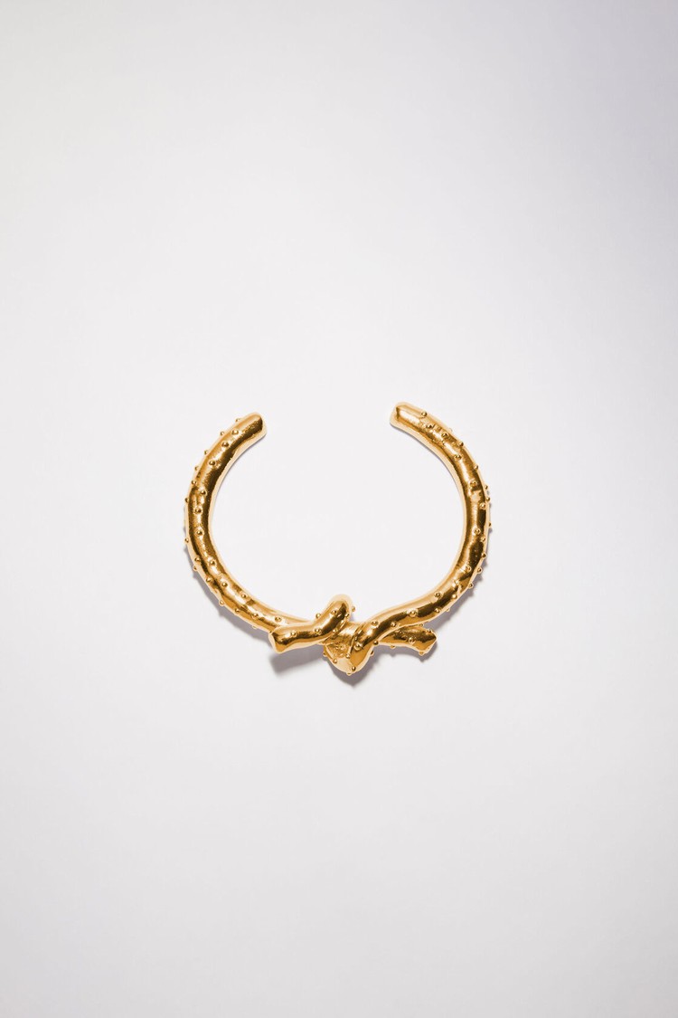 Gold Acne Studios Knot Cuff Bracelet Jewellery | TMGE-84305