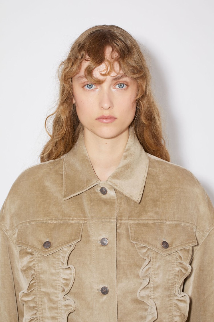 Green Acne Studios Button-up Women's Jackets | MHZO-60981