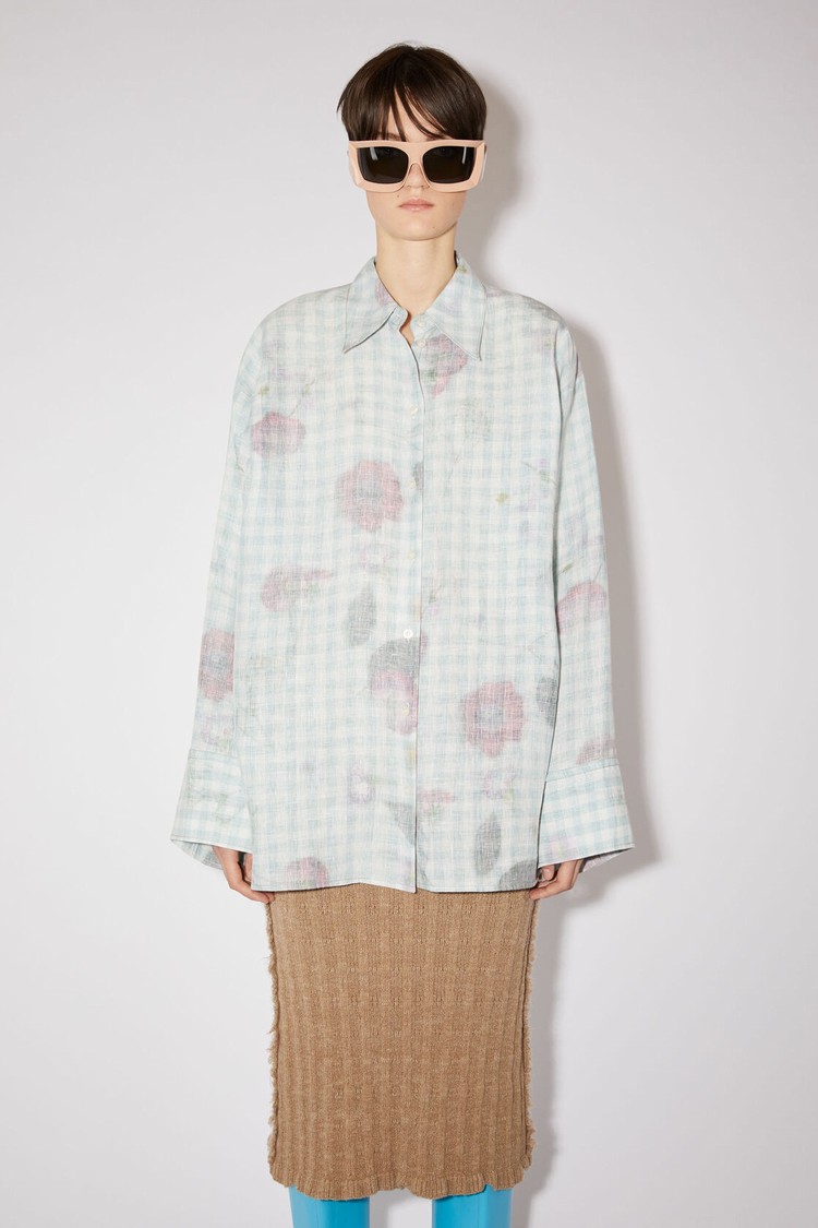 Green Acne Studios Button-up Women\'s Shirts | ZPYF-19703