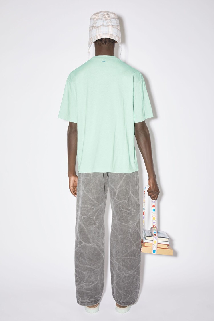 Green Acne Studios Crew Neck Men's T Shirts | BAEP-67125