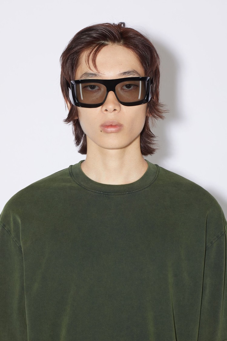 Green Acne Studios Crew Neck Men's T Shirts | ERSU-02135