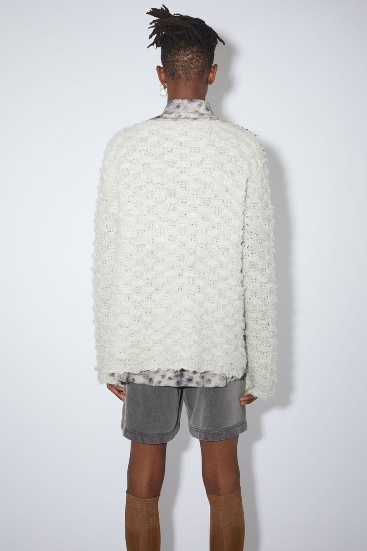 Green Acne Studios Distressed Crochet Jumper Men's Knitwear | UWHI-60852