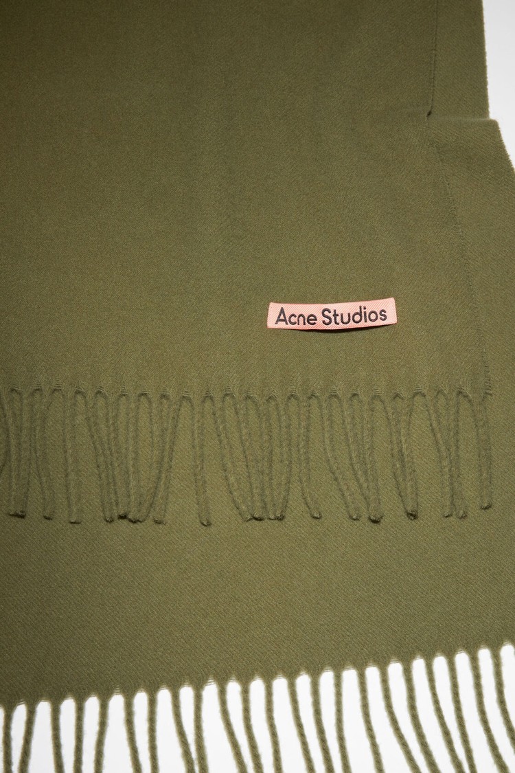 Green Acne Studios Fringe Wool - Narrow Scarf | CLXO-20453