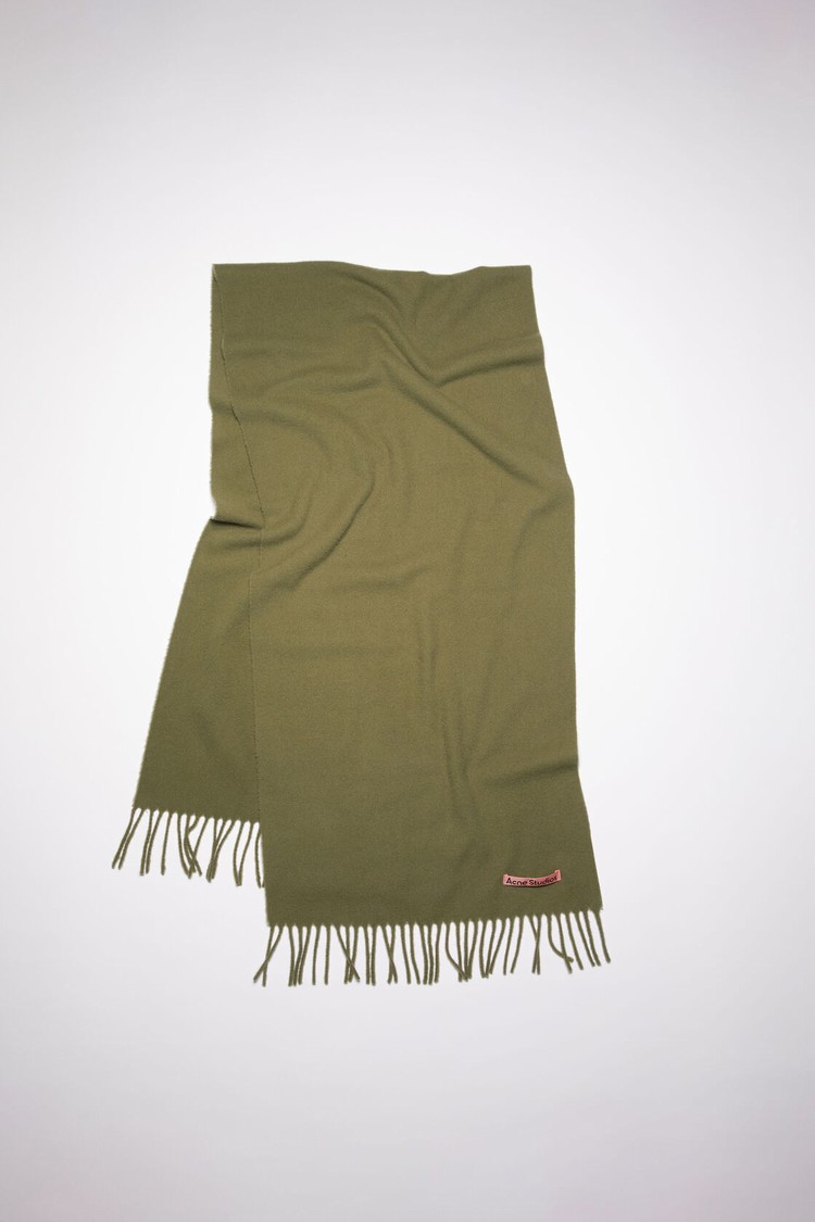 Green Acne Studios Fringe Wool - Narrow Scarf | CLXO-20453