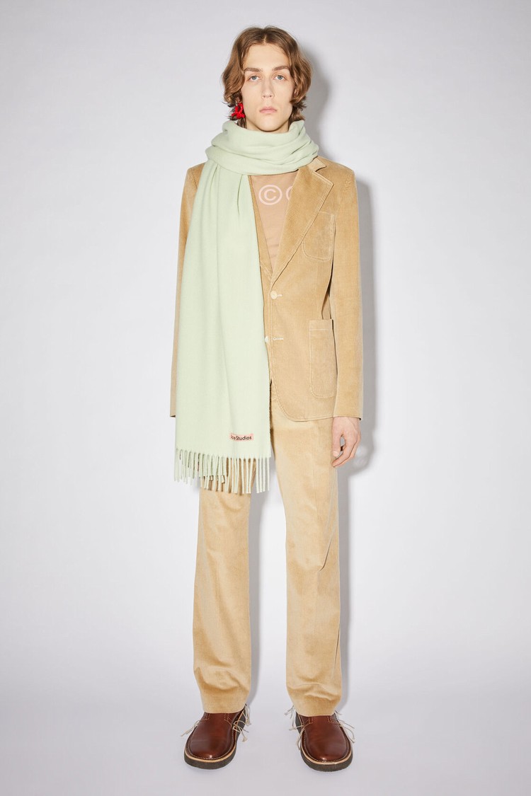 Green Acne Studios Fringe Wool - Oversized Scarf | UWPG-62538