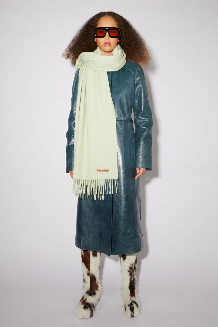 Green Acne Studios Fringe Wool - Oversized Scarf | UWPG-62538