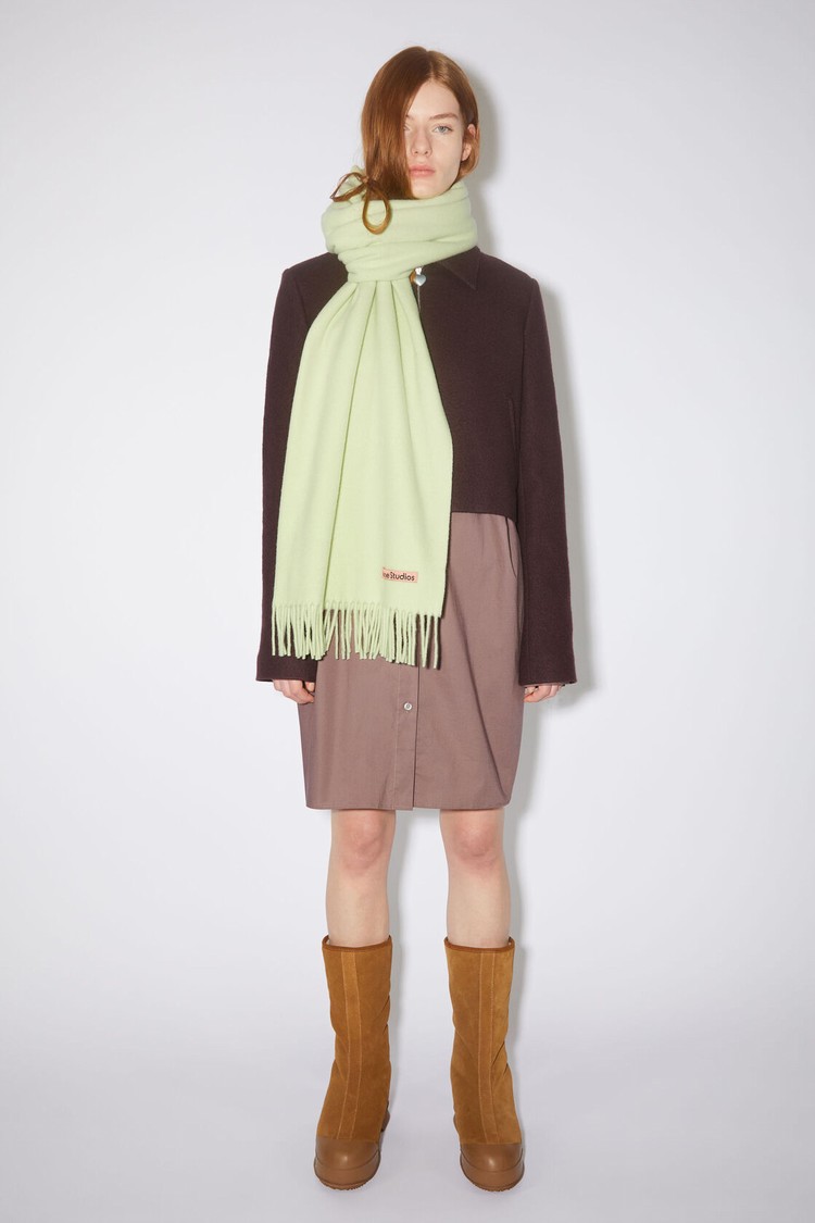 Green Acne Studios Fringe Wool - Oversized Scarf | VQOS-28610