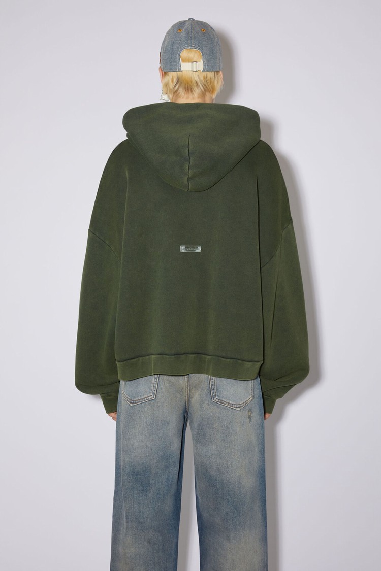 Green Acne Studios Hooded Men's Hoodie | PCKJ-37916