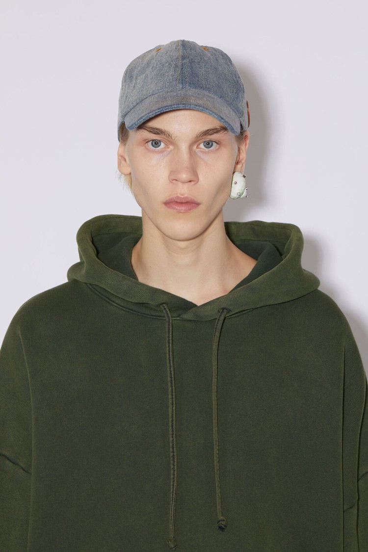 Green Acne Studios Hooded Men's Hoodie | PCKJ-37916