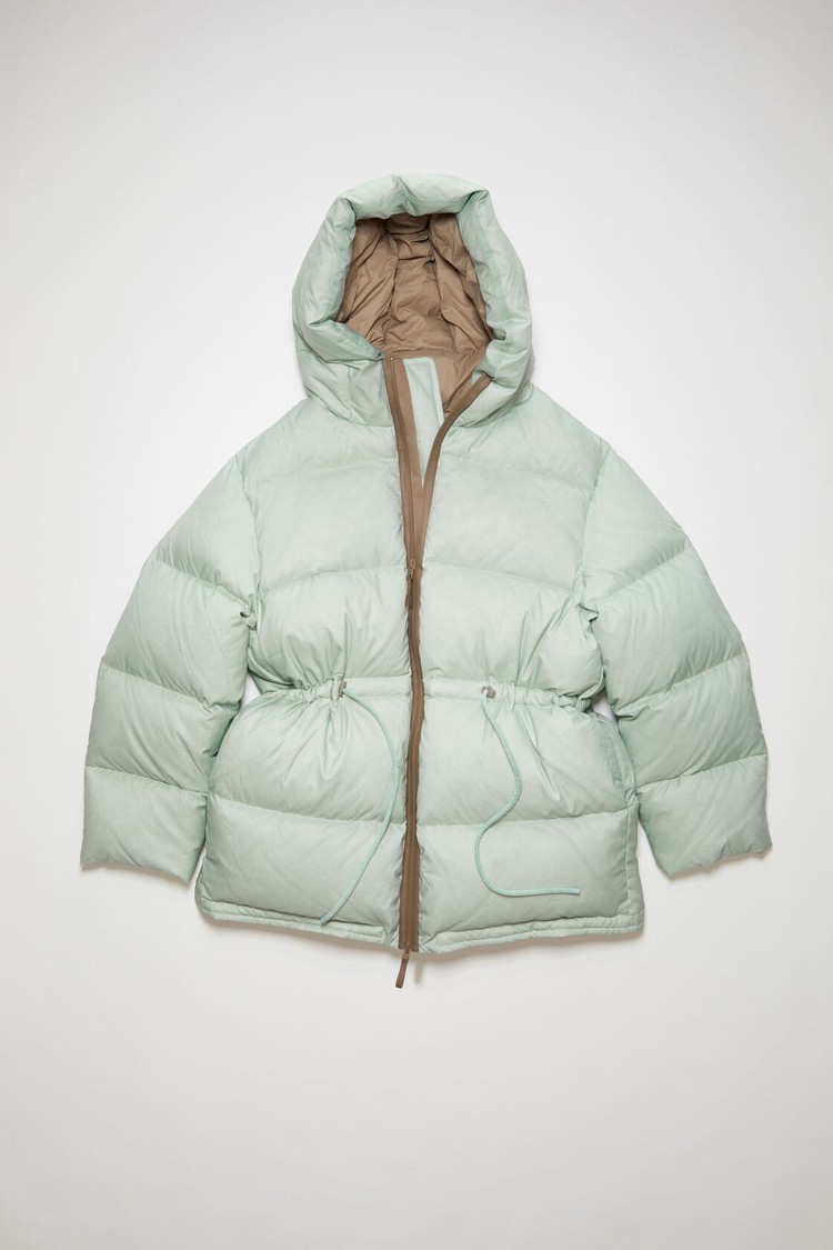 Green Acne Studios Hooded Puffer Women's Jackets | CBHP-02587