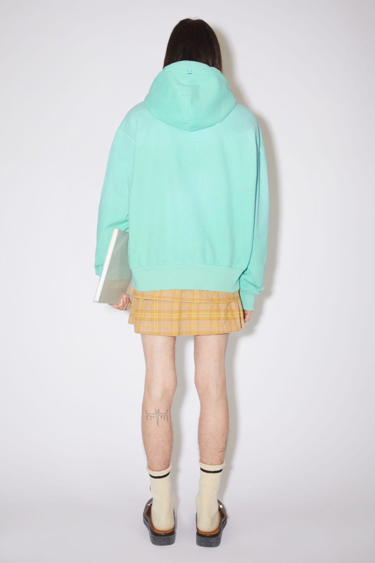 Green Acne Studios Hooded Zippered Men's Hoodie | KYCU-03147