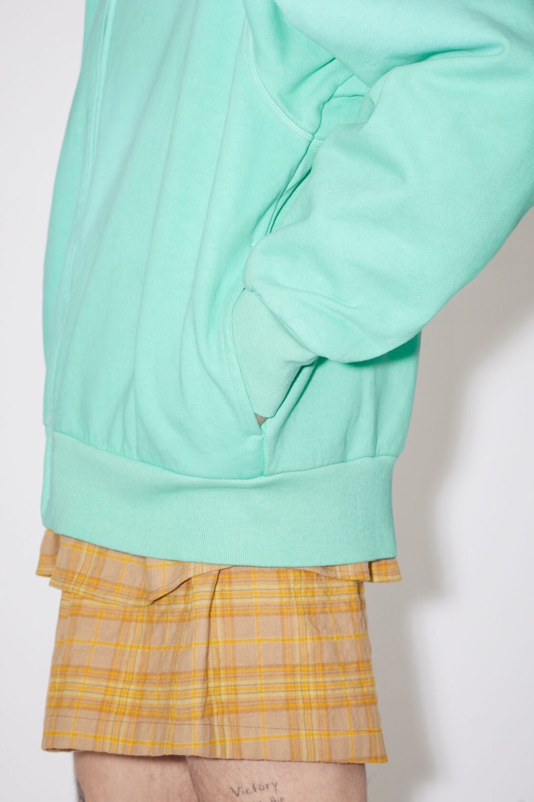 Green Acne Studios Hooded Zippered Men's Hoodie | KYCU-03147