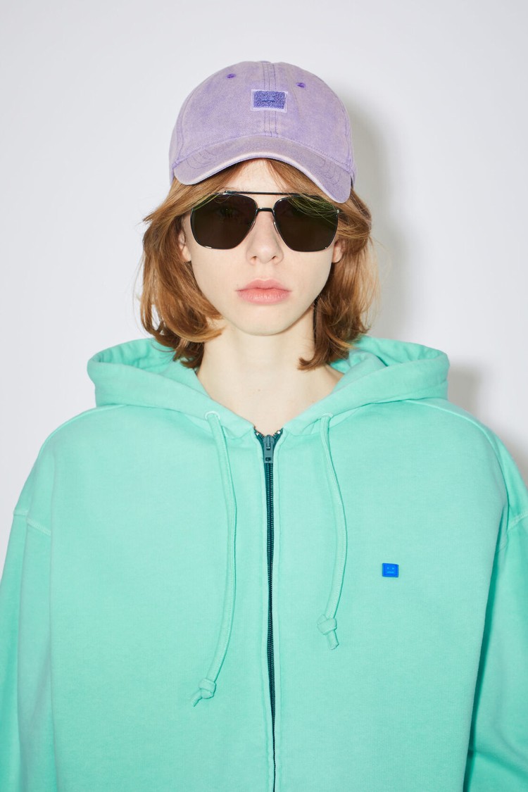 Green Acne Studios Hooded Zippered Women's Hoodie | BJCO-73410