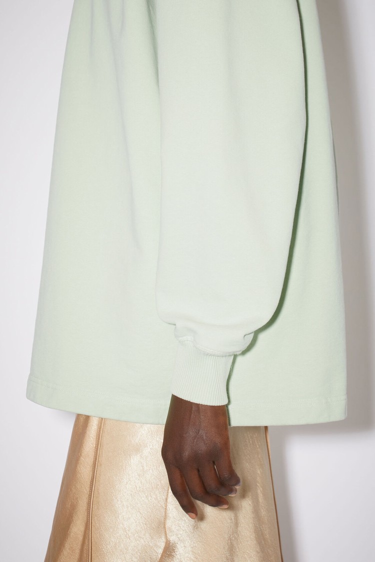 Green Acne Studios Logo Hooded Women's Hoodie | NOAF-27901