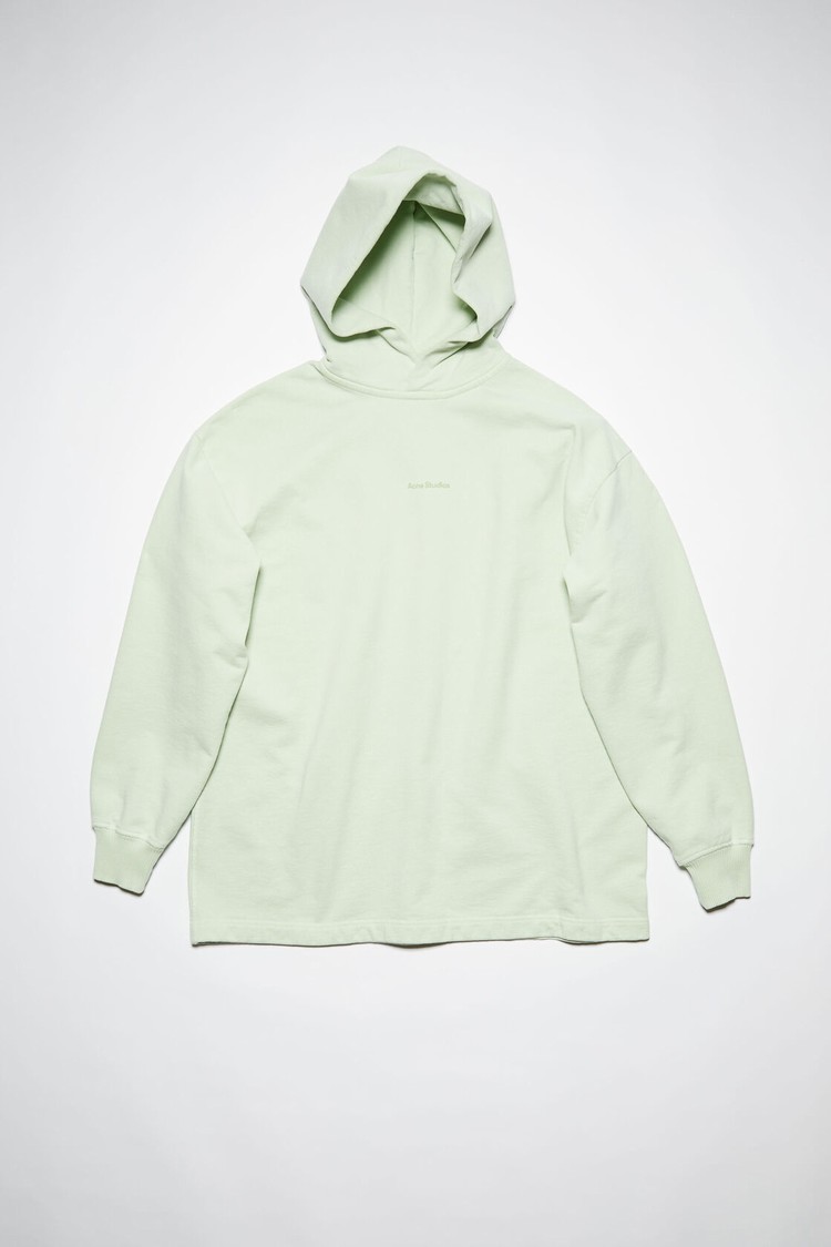 Green Acne Studios Logo Hooded Women's Hoodie | NOAF-27901