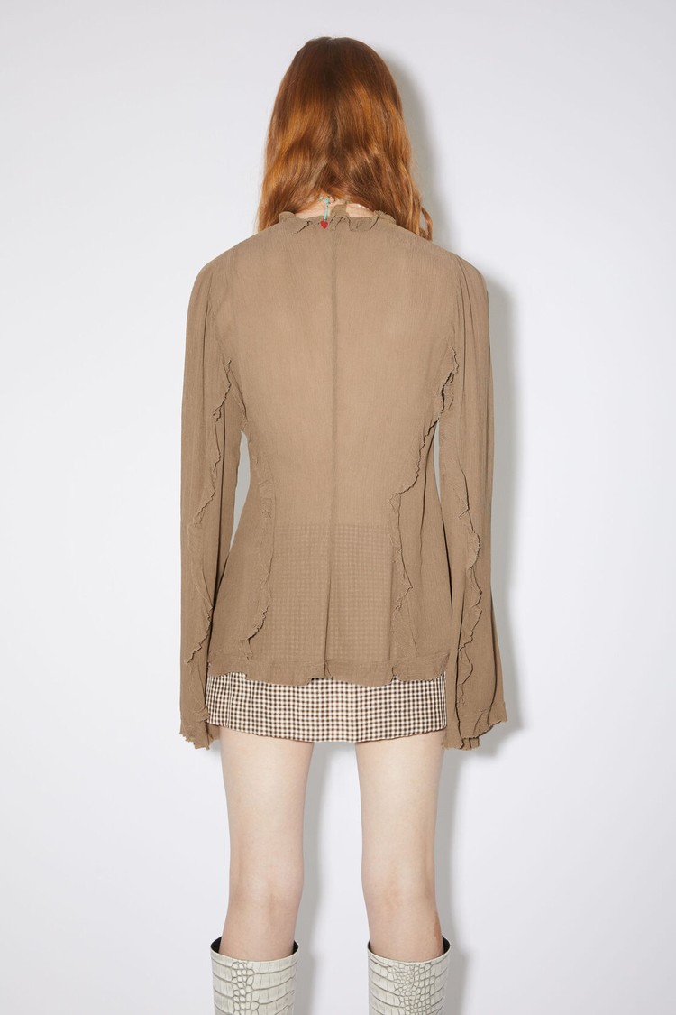 Green Acne Studios Long Sleeve Women's Blouse | CUTH-52960