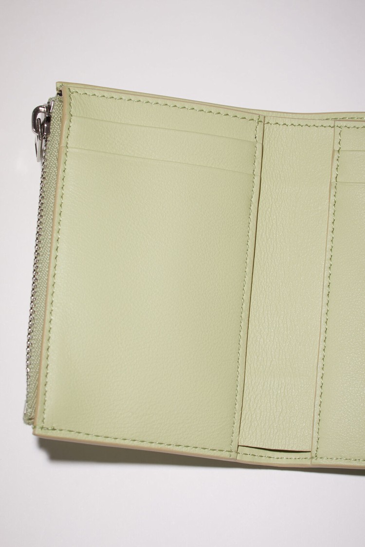 Green Acne Studios Musubi Folded Wallet | YRST-85719