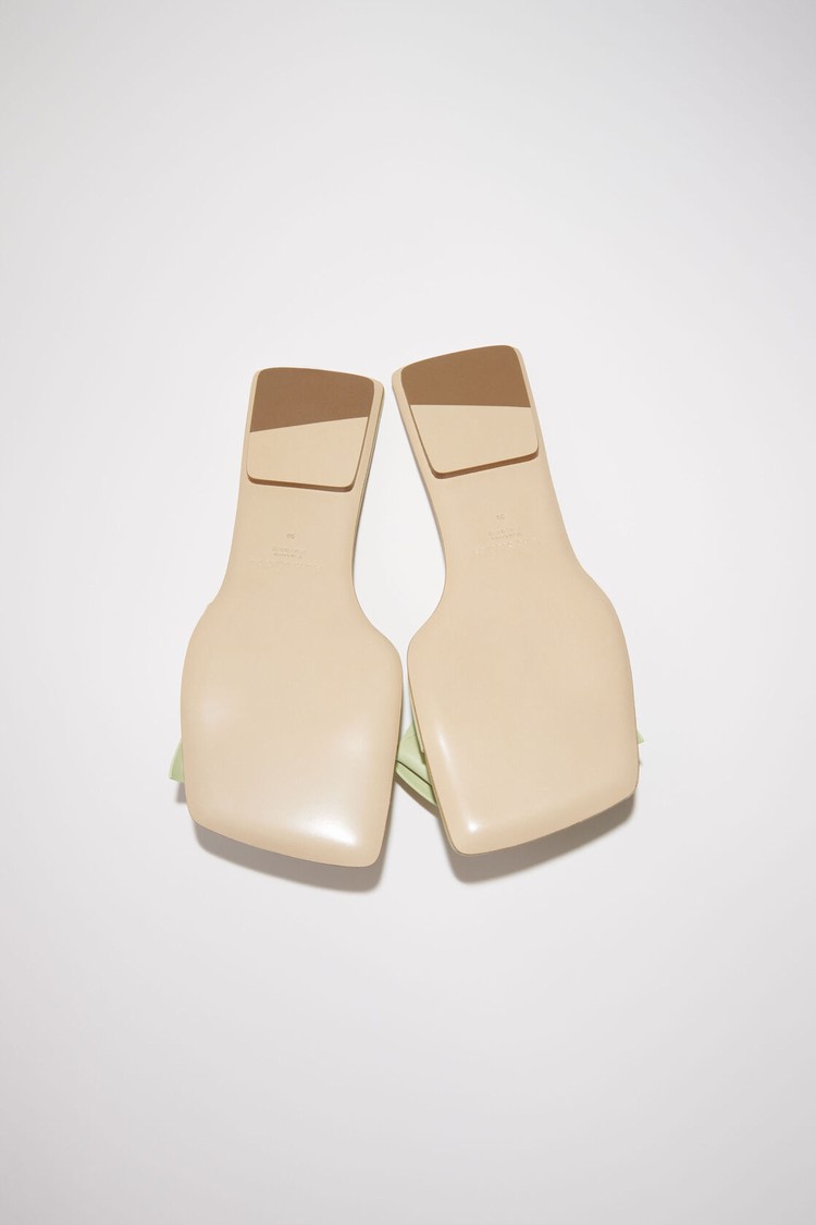 Green Acne Studios Musubi Leather Women's Sandals | VCRO-69725