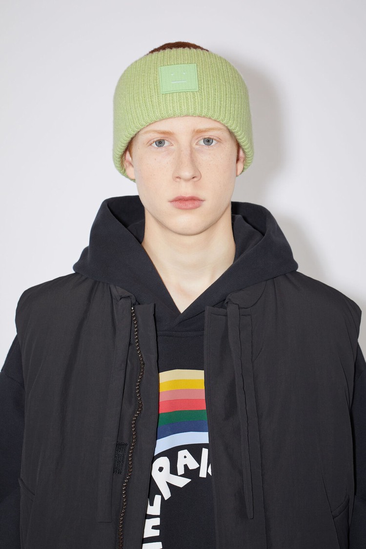 Green Acne Studios Ribbed Knit Headband Beanie | VQTS-50283