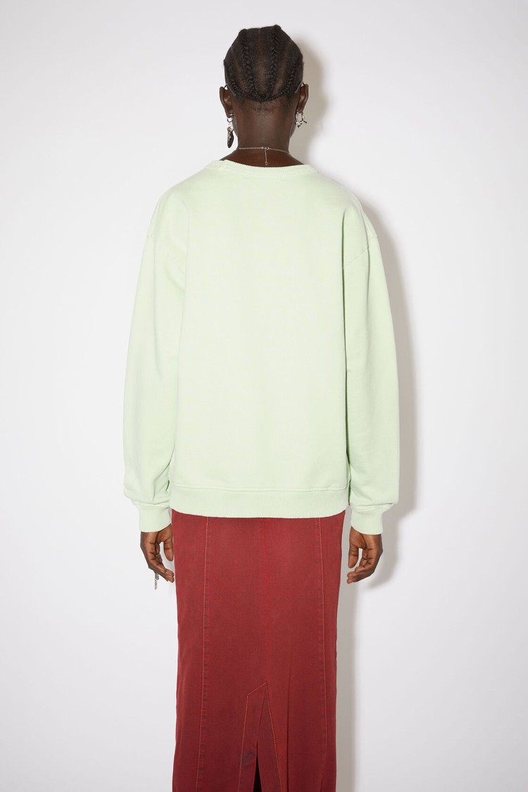 Green Acne Studios Stamp Logo Women's Sweatshirts | RFNW-73820