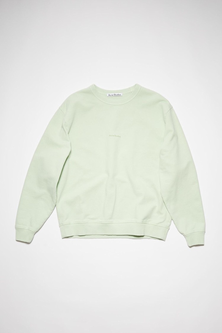 Green Acne Studios Stamp Logo Women's Sweatshirts | RFNW-73820