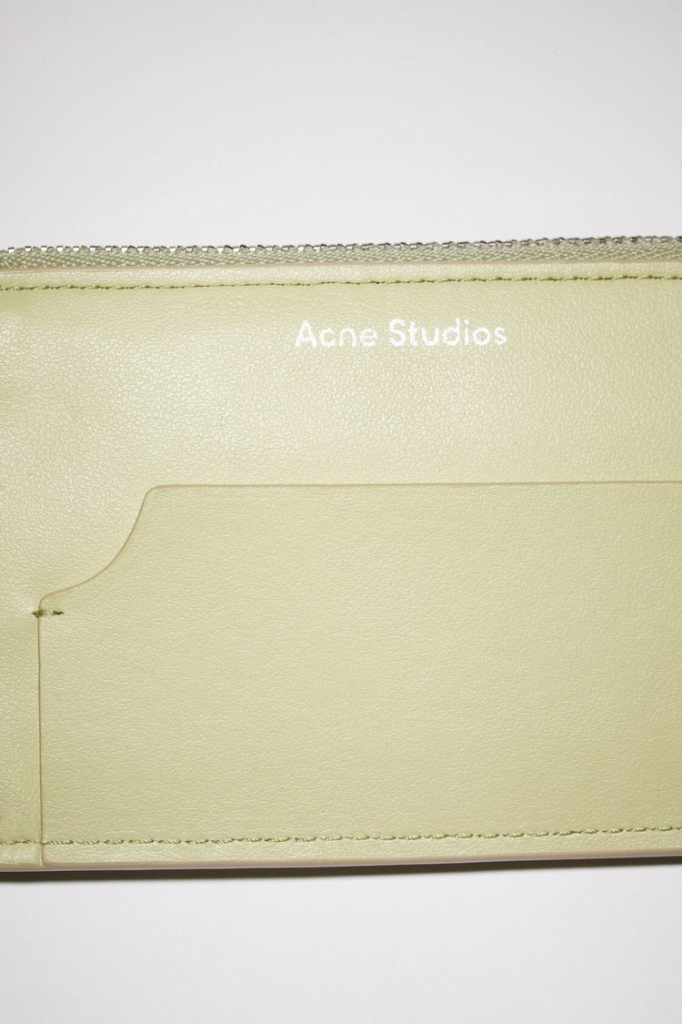 Green Acne Studios Zippered Card Wallet | DVZL-38971