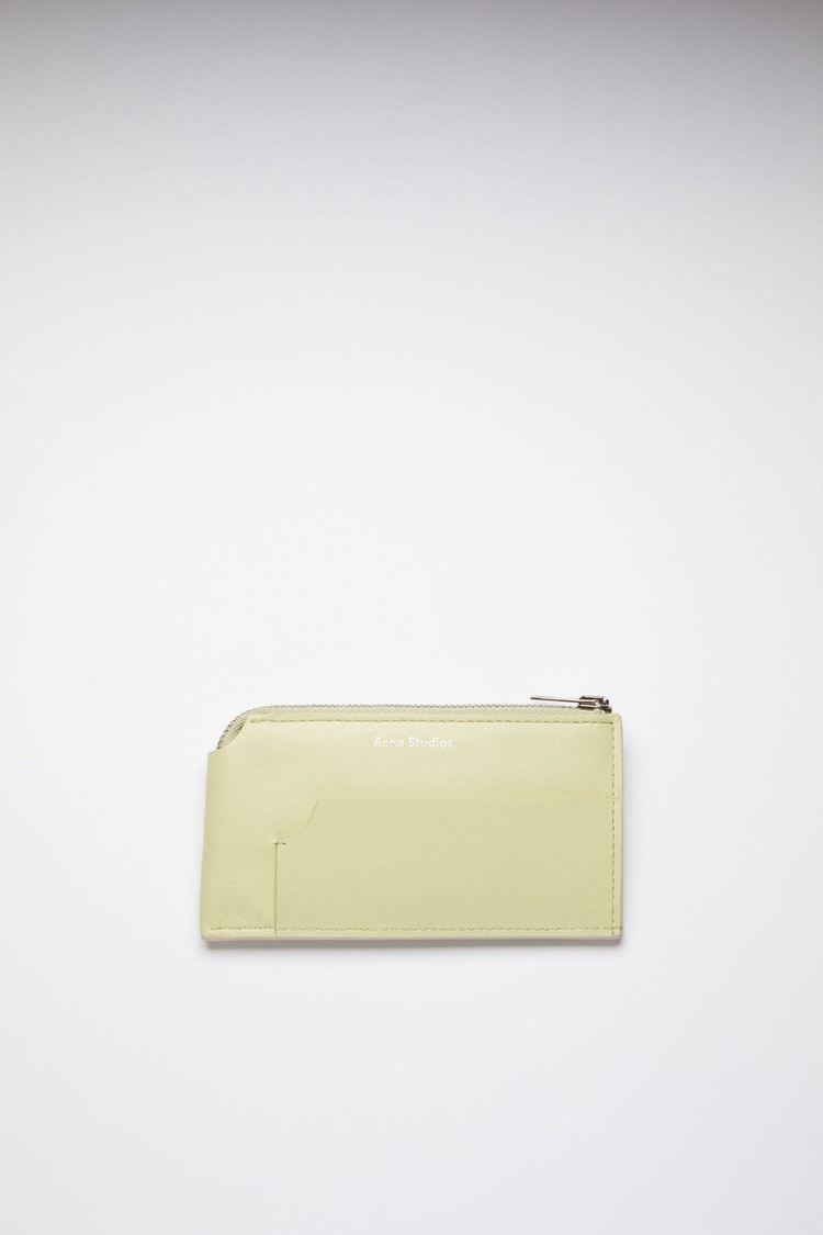 Green Acne Studios Zippered Card Wallet | DVZL-38971