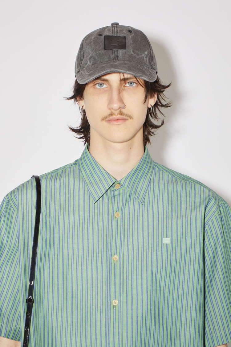 Green / Blue Acne Studios Short Sleeve Button-up Men's Shirts | GFEA-91682