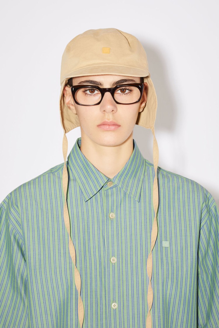 Green / Blue Acne Studios Short Sleeve Button-up Women's Shirts | YQBS-67354