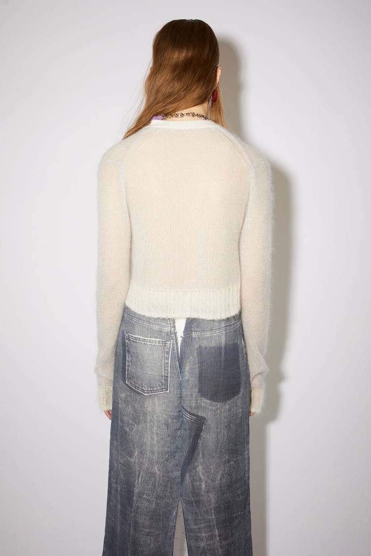 Grey Acne Studios Cropped Women's Cardigan | RWGO-17893