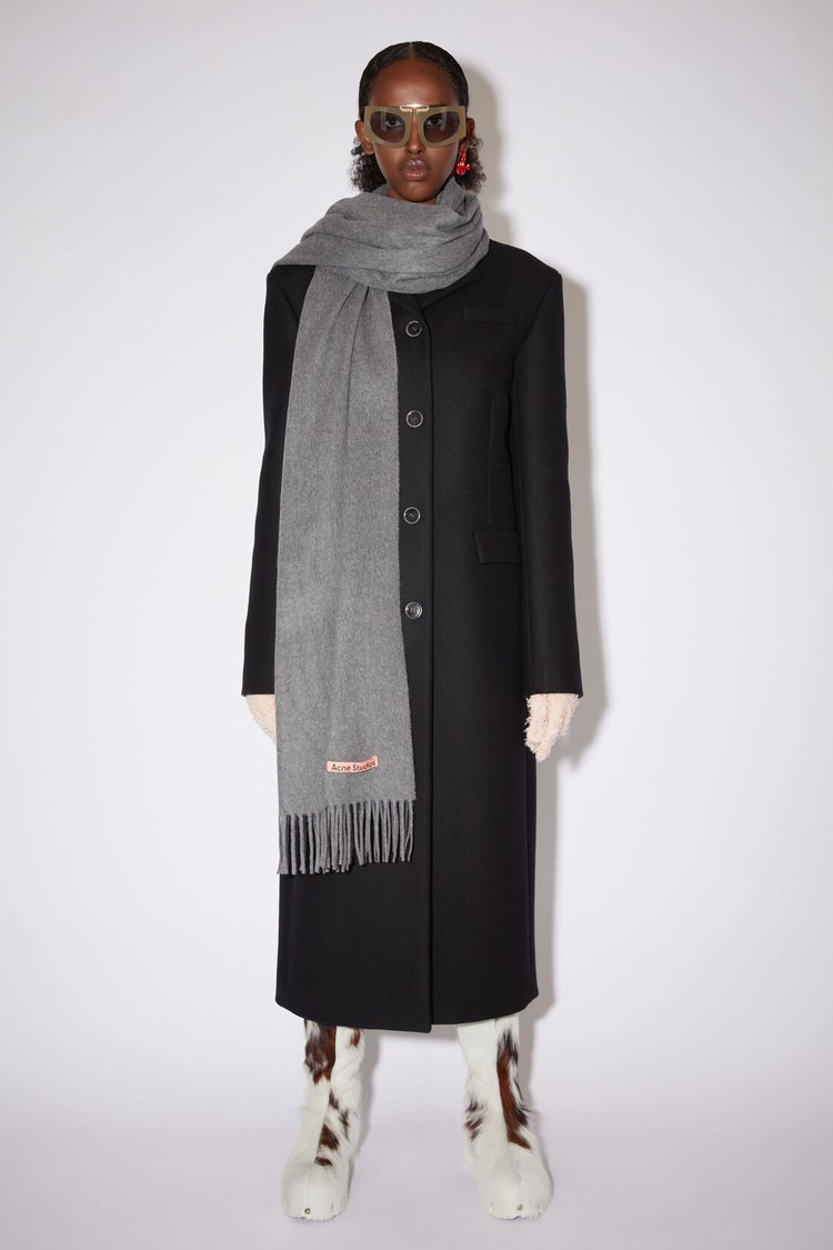 Grey Acne Studios Fringe Cashmere - Oversized Scarf | LOFP-96078