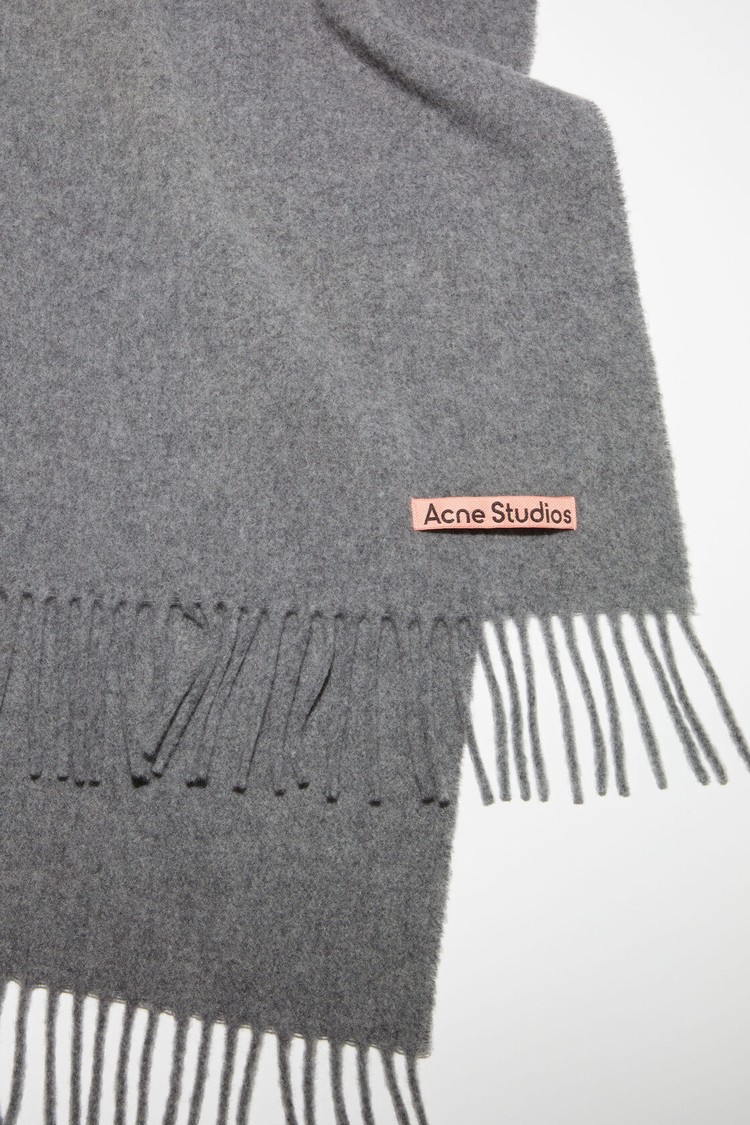 Grey Acne Studios Fringe Wool - Narrow Scarf | QNCH-04618