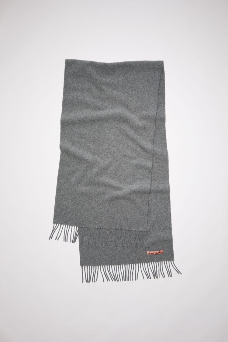 Grey Acne Studios Fringe Wool - Narrow Scarf | QNCH-04618