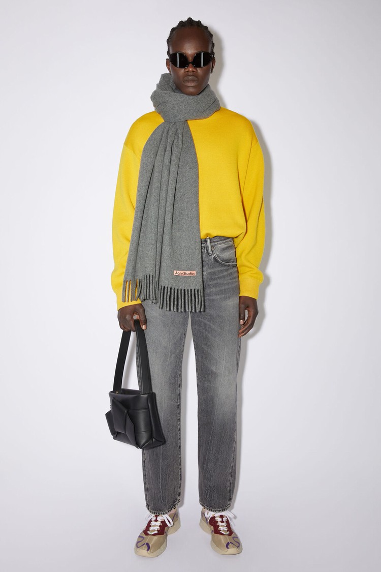 Grey Acne Studios Fringe Wool - Oversized Scarf | IQRD-54103