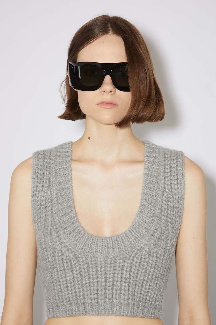 Grey Acne Studios Knitted Top Women's Knitwear | VJGY-81320