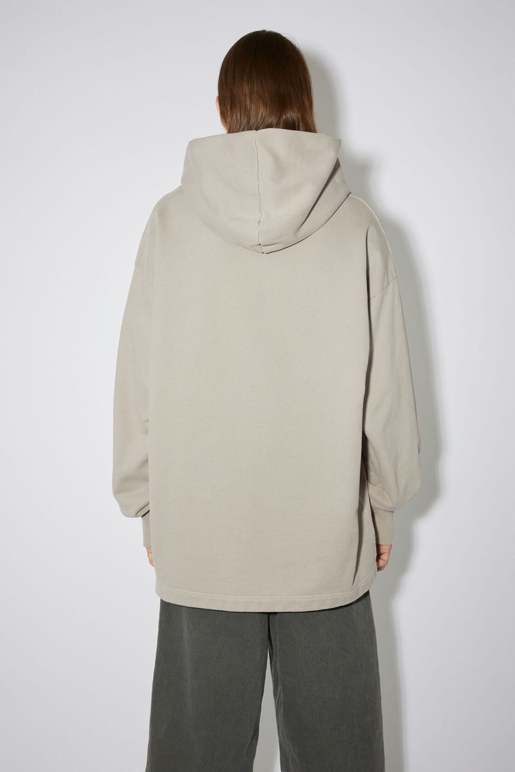 Grey Acne Studios Logo Hooded Men's Hoodie | WFIR-50761