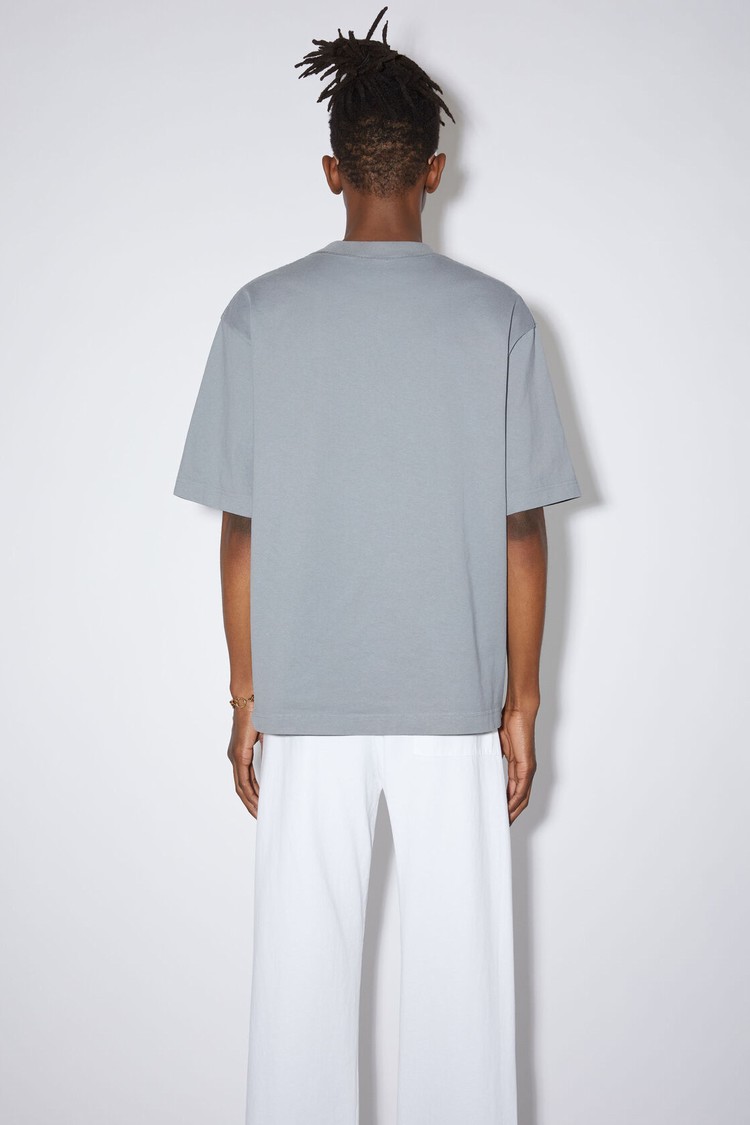 Grey Acne Studios Logo Men's T Shirts | WKYU-35809