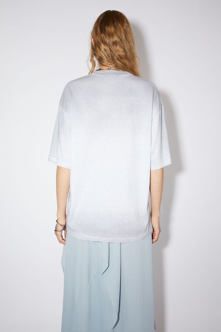 Grey Acne Studios Logo Women's T Shirts | HFVJ-40832