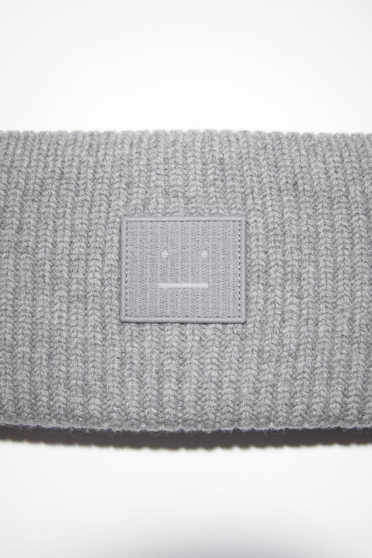 Grey Acne Studios Ribbed Knit Headband Beanie | ARJB-20167