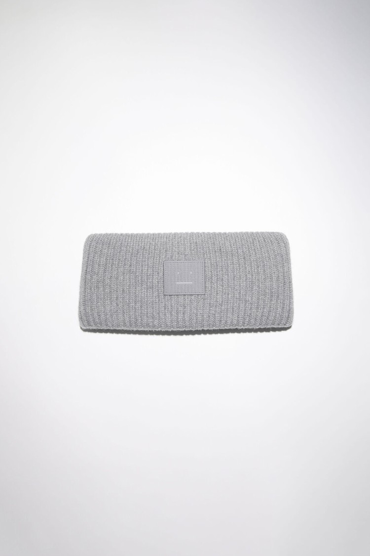 Grey Acne Studios Ribbed Knit Headband Beanie | ARJB-20167