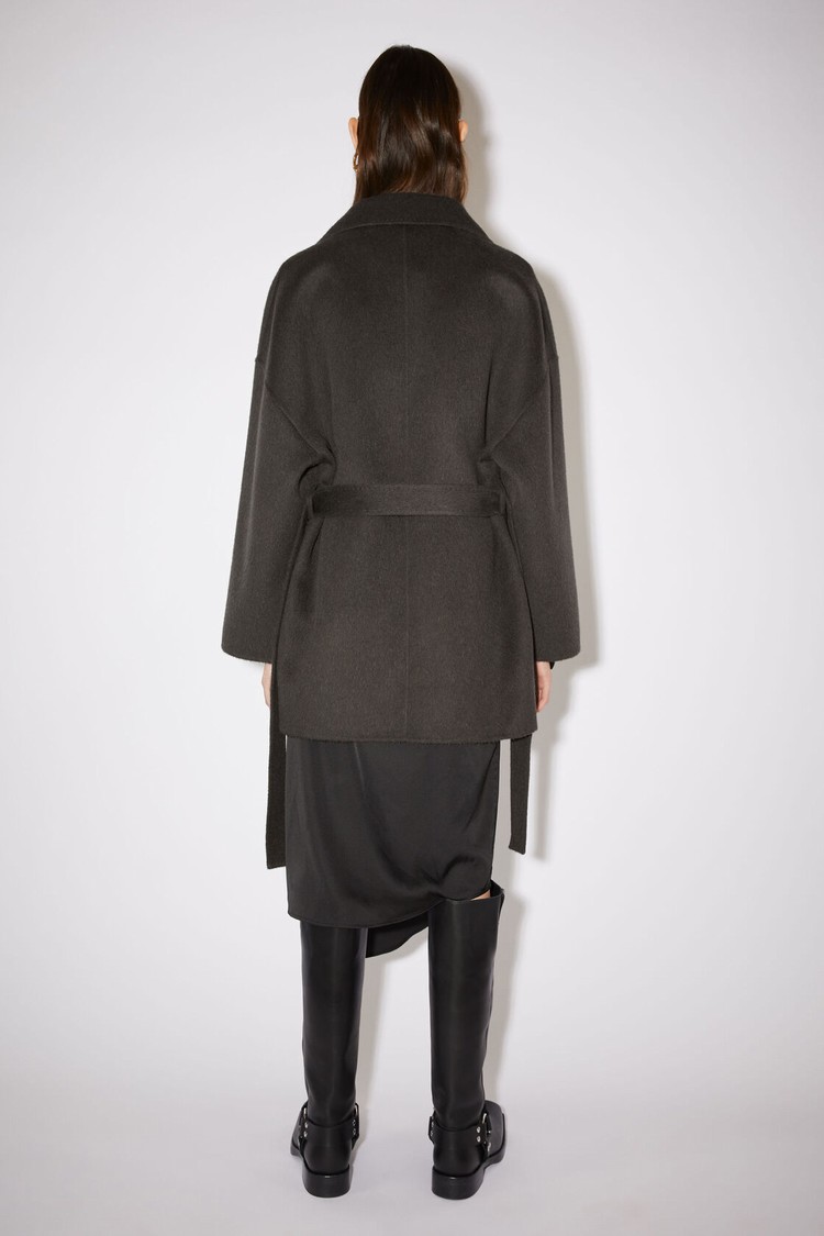 Grey Acne Studios Single-breasted Asymmetric Women's Coats | RXIL-95168