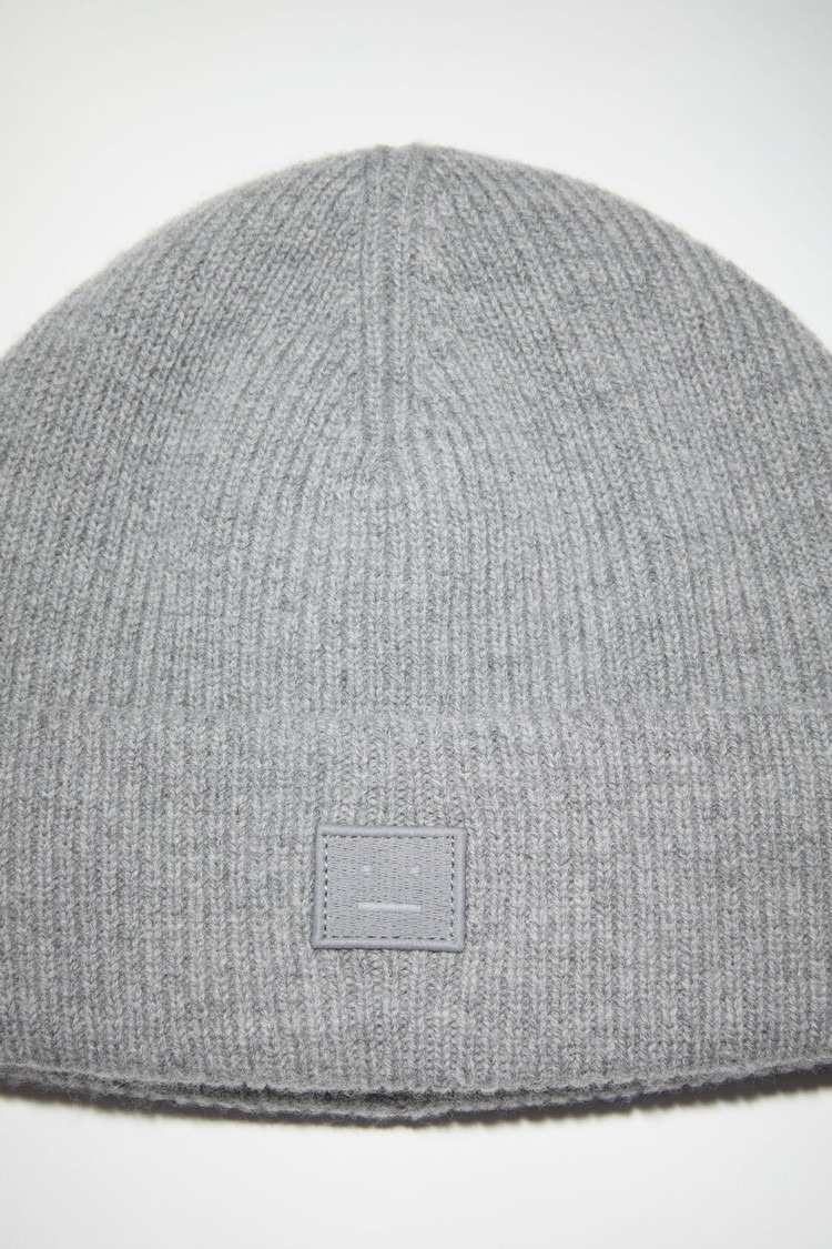 Grey Acne Studios Small Face Logo Beanie | BMZA-26379