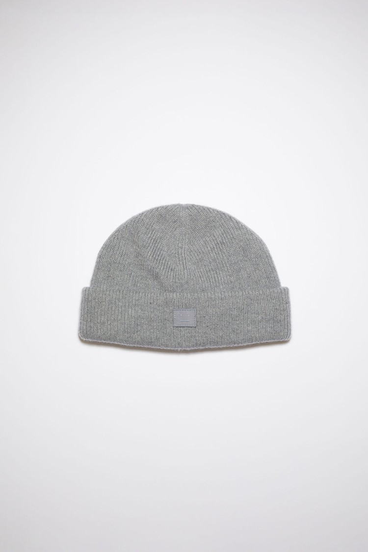 Grey Acne Studios Small Face Logo Beanie | BMZA-26379