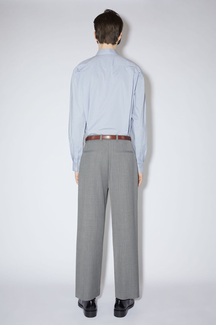 Grey Acne Studios Wool Blend Men's Trousers | BFAG-41539