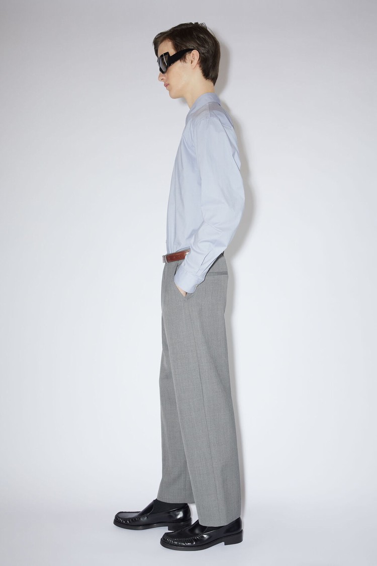 Grey Acne Studios Wool Blend Men's Trousers | BFAG-41539