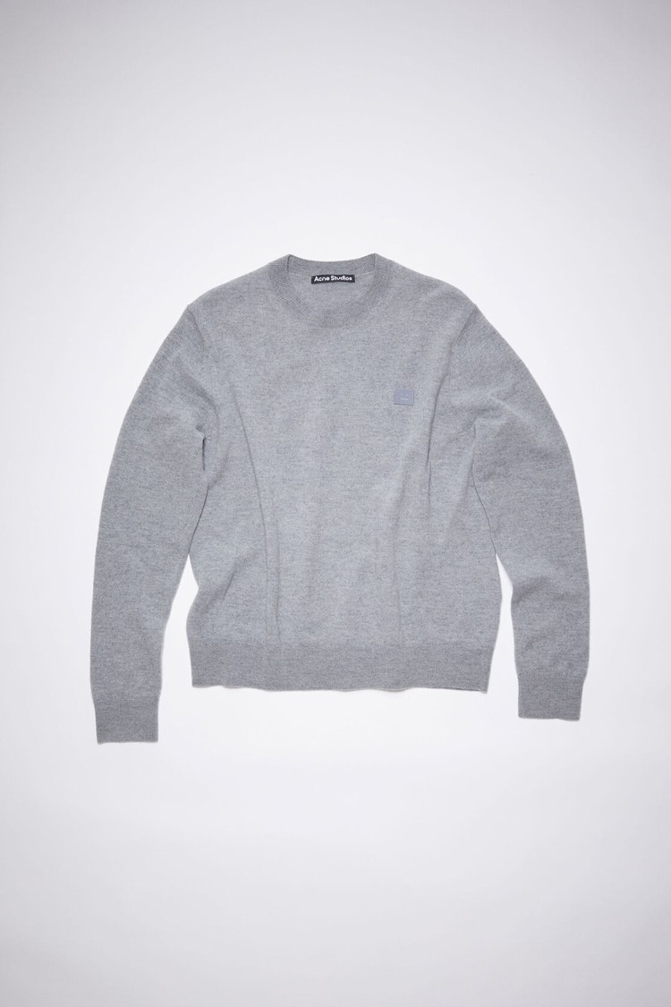 Grey Acne Studios Wool Crew Neck Men's Knitwear | YGVC-35904